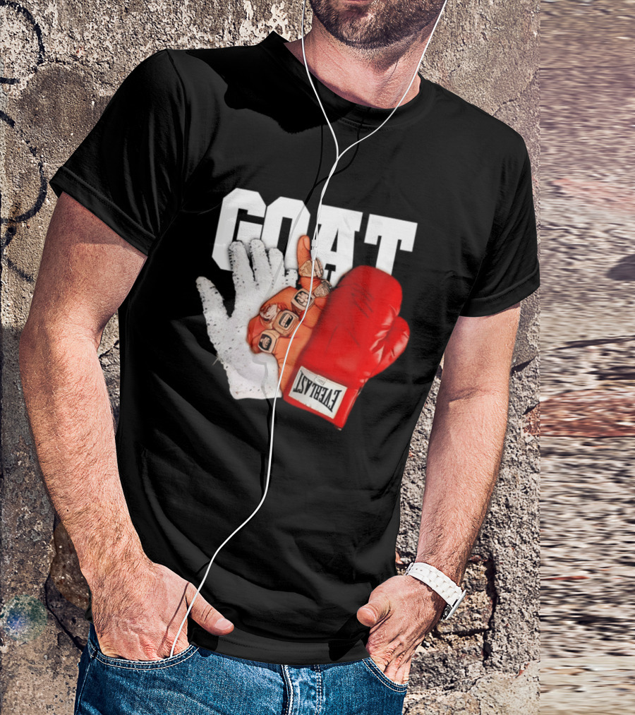 GOAT Michael Jordan Mike Tyson Chicago Bulls 23 Jackson Glove T-Shirt