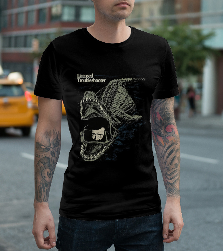 Licensed Troubleshooter Giant Crocodile Dark Adventure T-Shirt