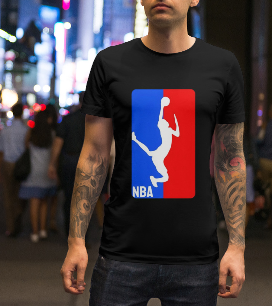 NBA Basketball 2026 Dunk Silhouette Red Blue T-Shirt