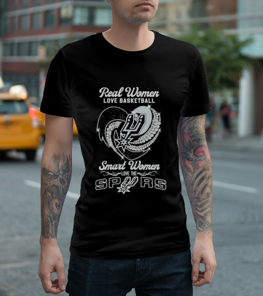 Real Women Love Basketball Smart Women Love The Spurs T-Shirt