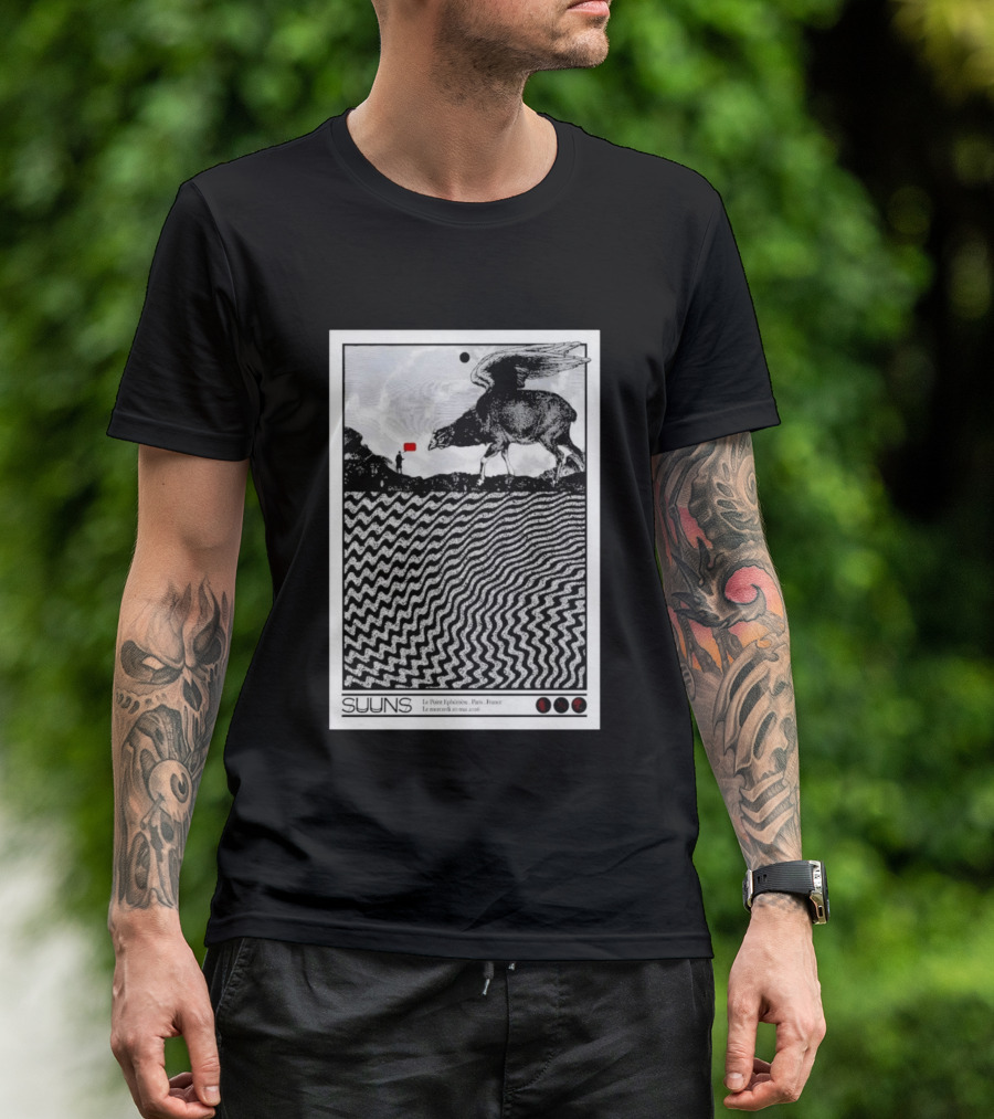 SUUNS Le Point Ephémère Paris France 20 Mai 2026 Winged Creature Landscape T-Shirt