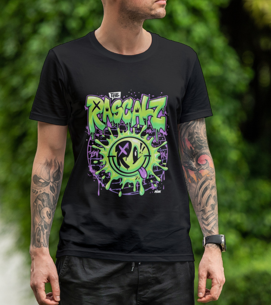 The Rascalz Dripping Neon Smiley X Eyes T-Shirt