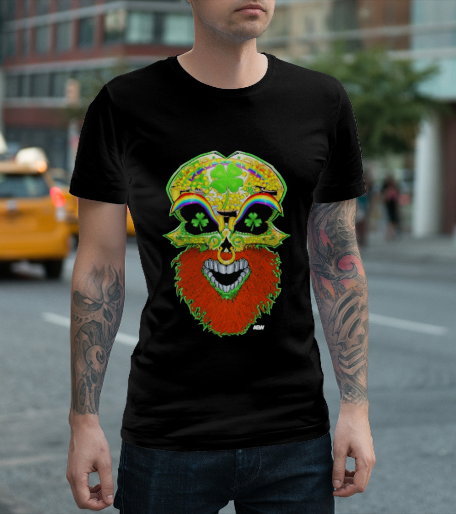 Tommaso Ciampa Lucky Psycho AEW Skull Four Leaf Clover Rainbow T-Shirt