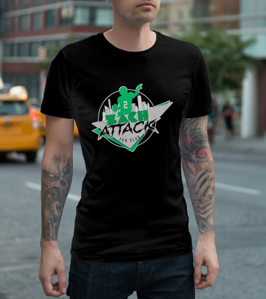 Zach Attack Club Football Player 2 Skyline T-Shirt
