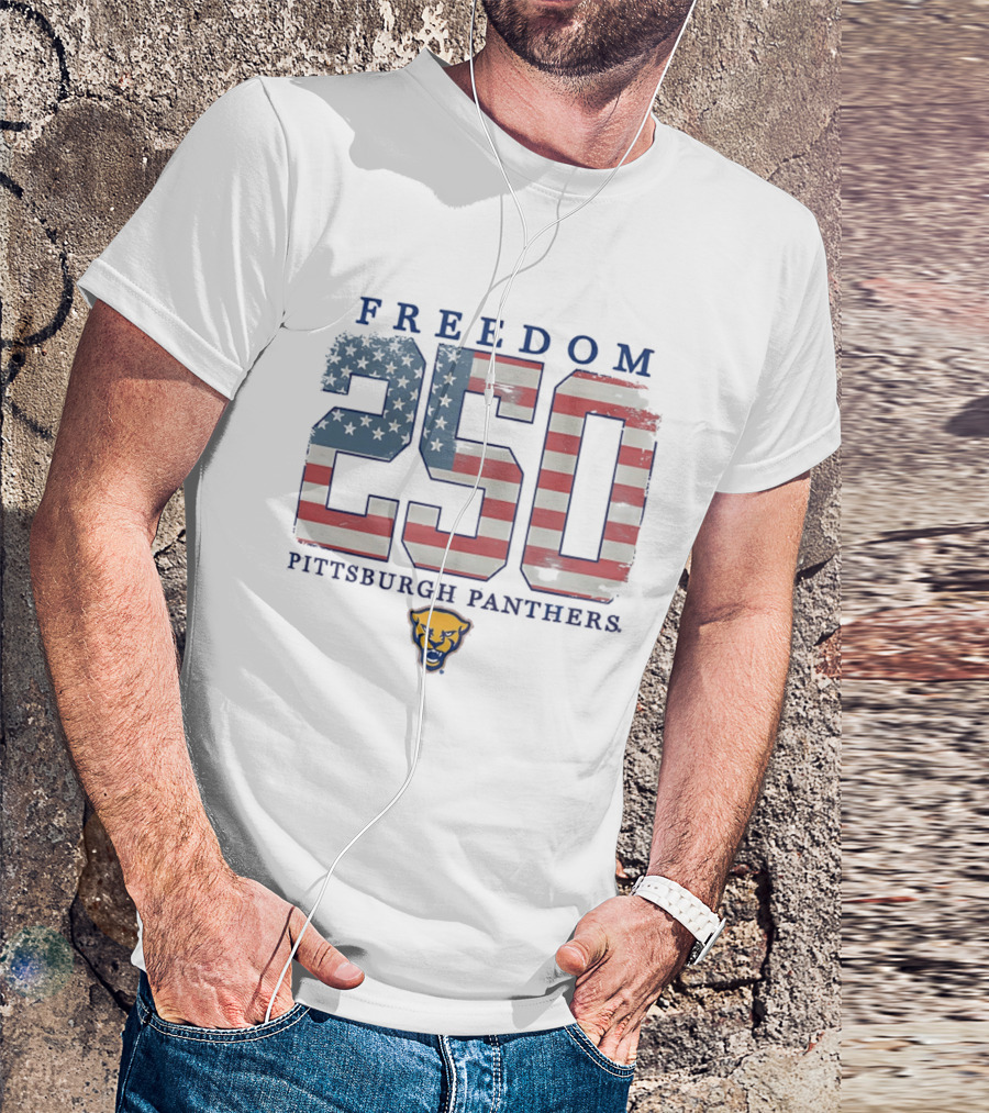 Freedom 250 Pittsburgh Panthers American Flag T-Shirt