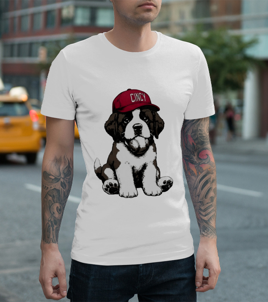 Cincy Schottzie Dog Stuffy Cincinnati Red Baseball T-Shirt