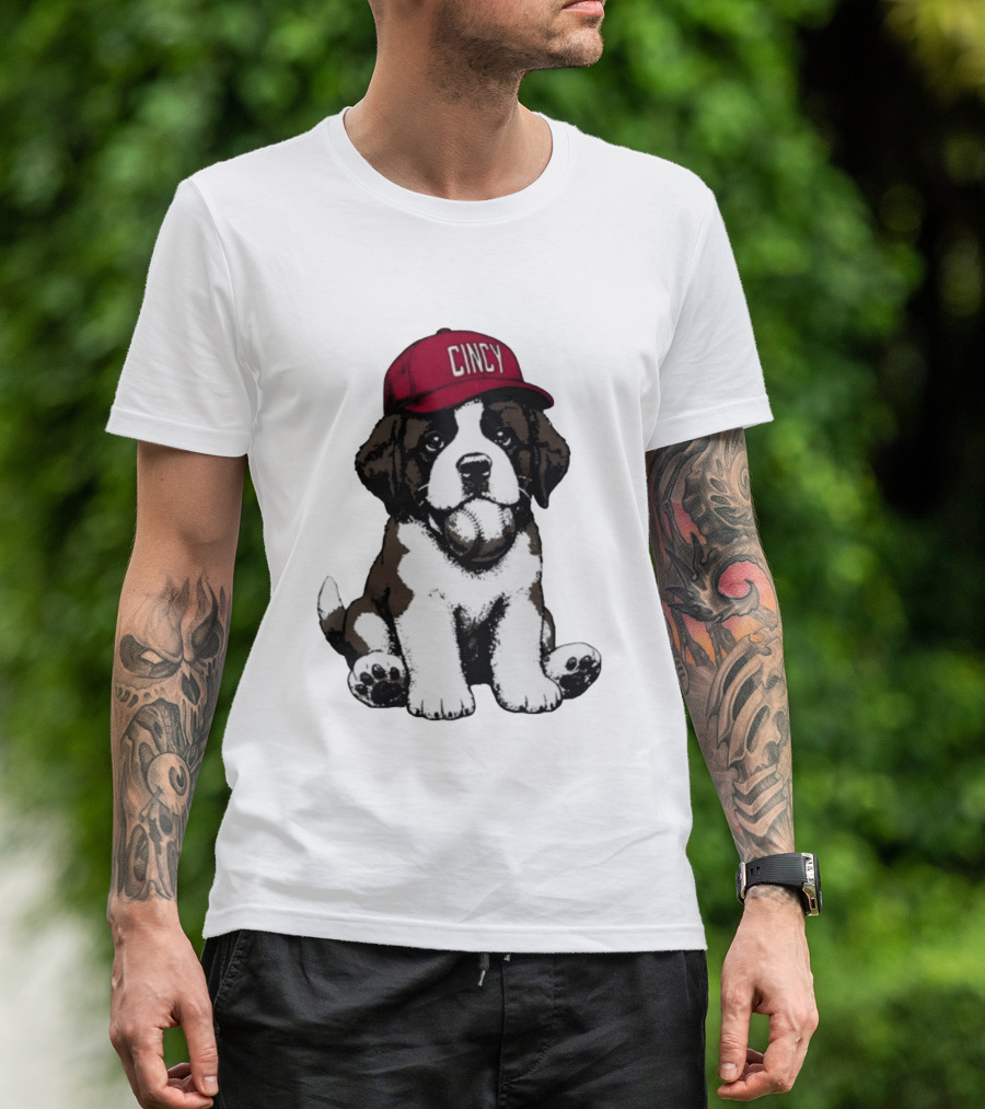 Cincy Schottzie Dog Stuffy Cincinnati Red Baseball T-Shirt