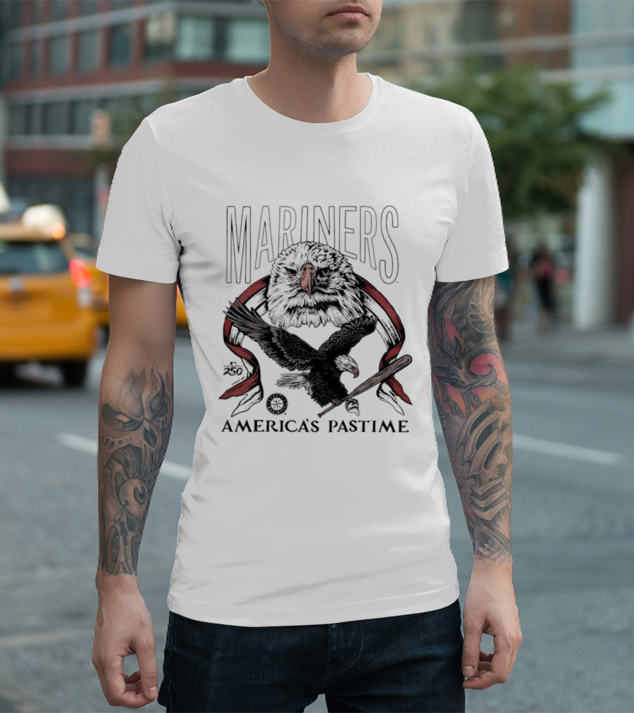 Mariners America's Pastime Bald Eagle Celebration T-Shirt