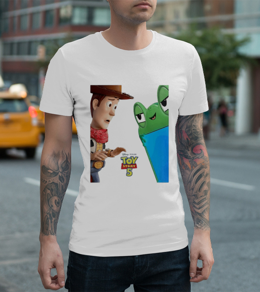 Toy Story 5 Woody And Animated Frog Encounter T-Shirt