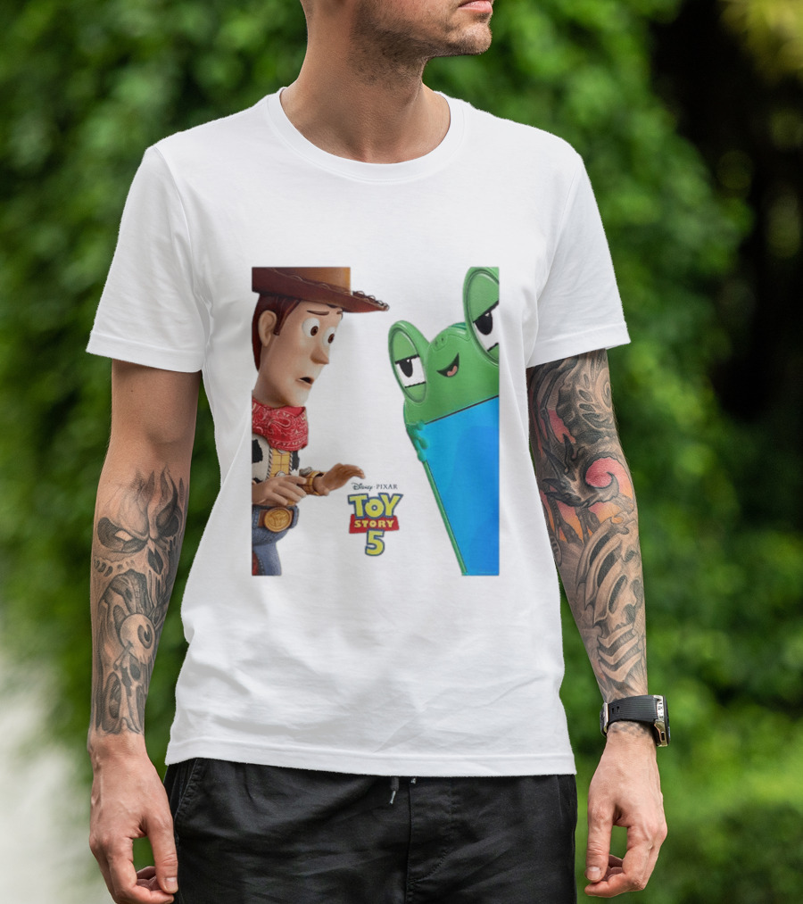 Toy Story 5 Woody And Animated Frog Encounter T-Shirt