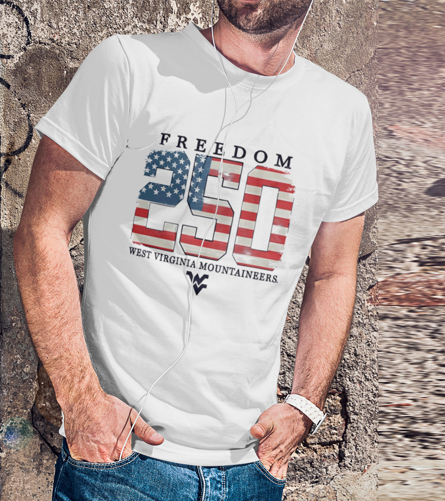 Freedom 250 West Virginia Mountaineers Patriotic Celebration T-Shirt