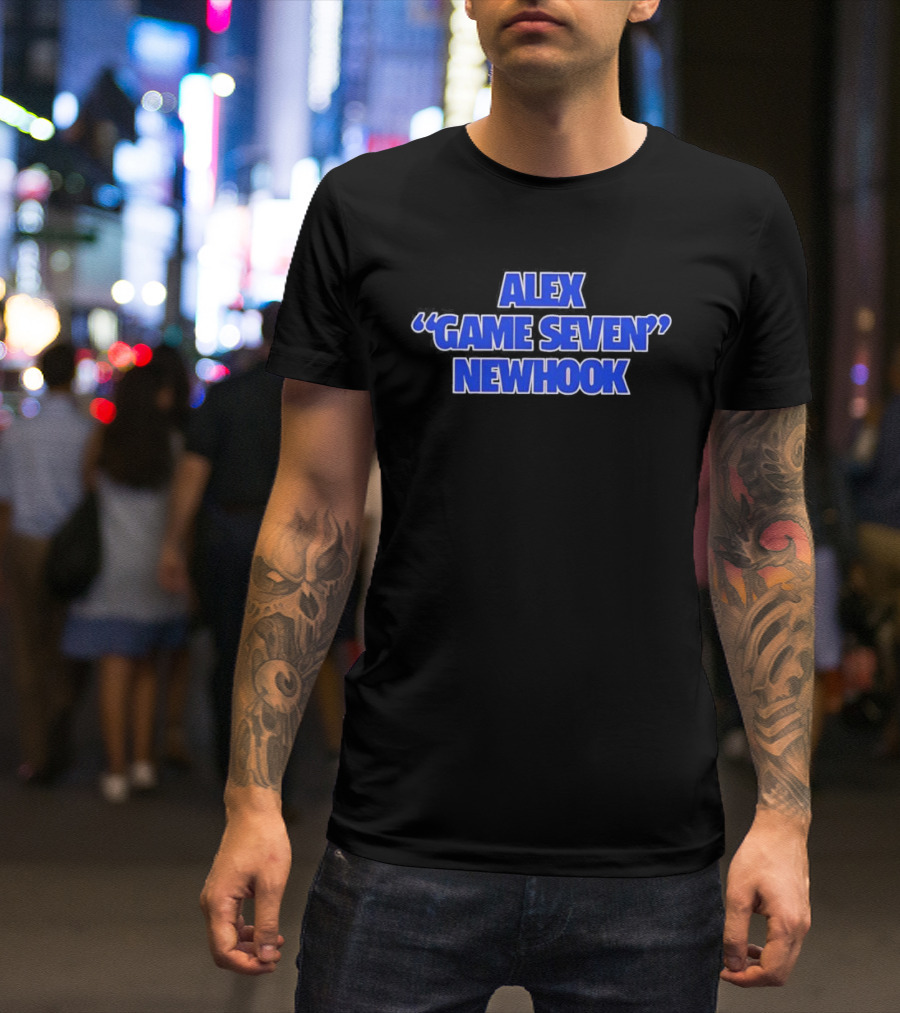 Alex "Game Seven" Newhook Blue Bold Text Sports Fan T-Shirt
