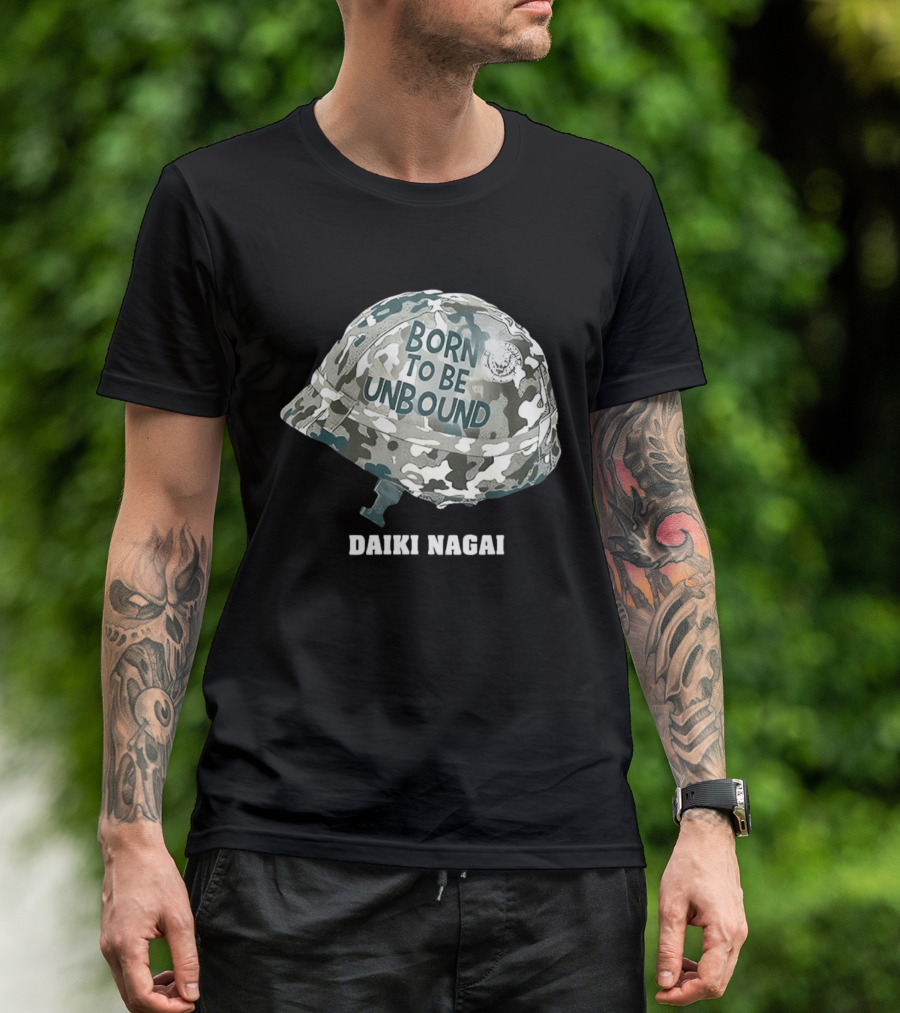 Daiki Nagai Born To Be Unbound Camouflage Helmet T-Shirt
