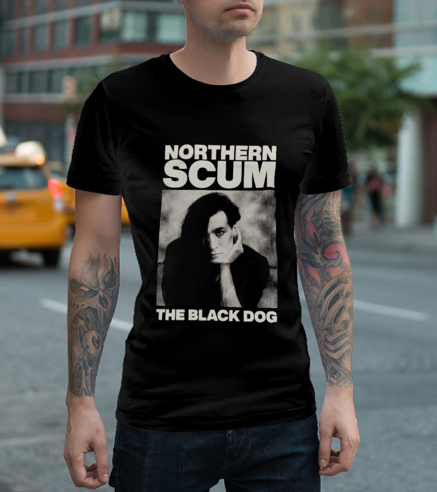 Northern Scum The Black Dog Monochrome T-Shirt