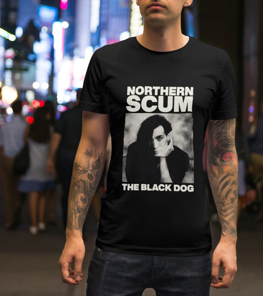Northern Scum The Black Dog Monochrome T-Shirt