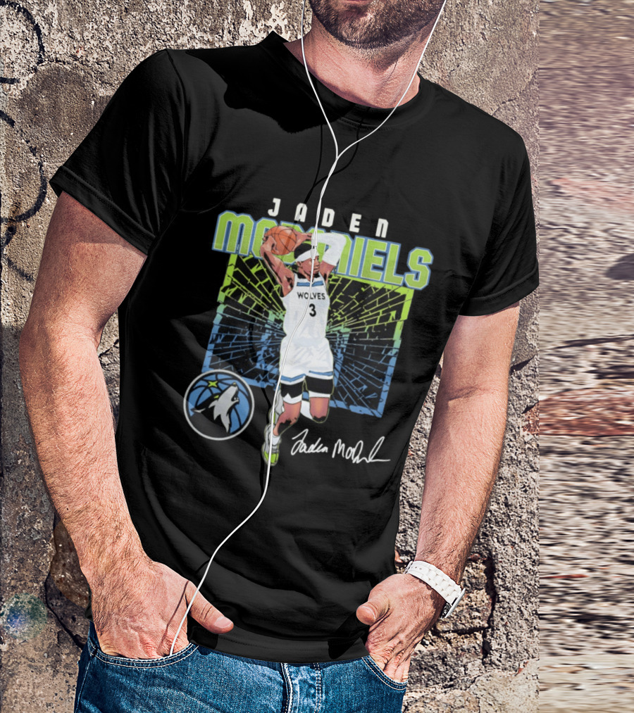 Jaden McDaniels Wolves Basketball Number 3 Minnesota Timberwolves T-Shirt