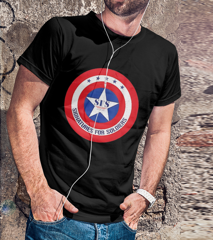 Signatures For Soldiers SFS Captain America Star Shield T-Shirt