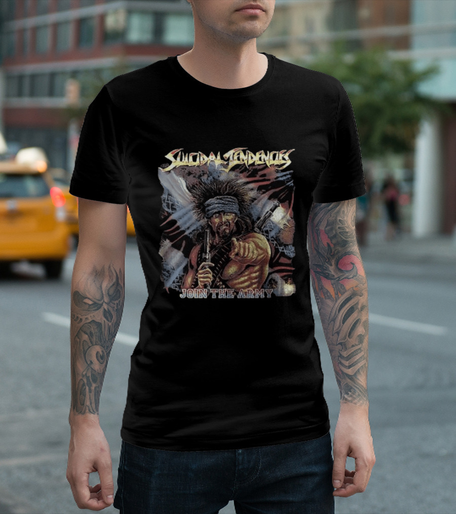 Suicidal Tendencies Join The Army Aggressive Warrior With Guns T-Shirt