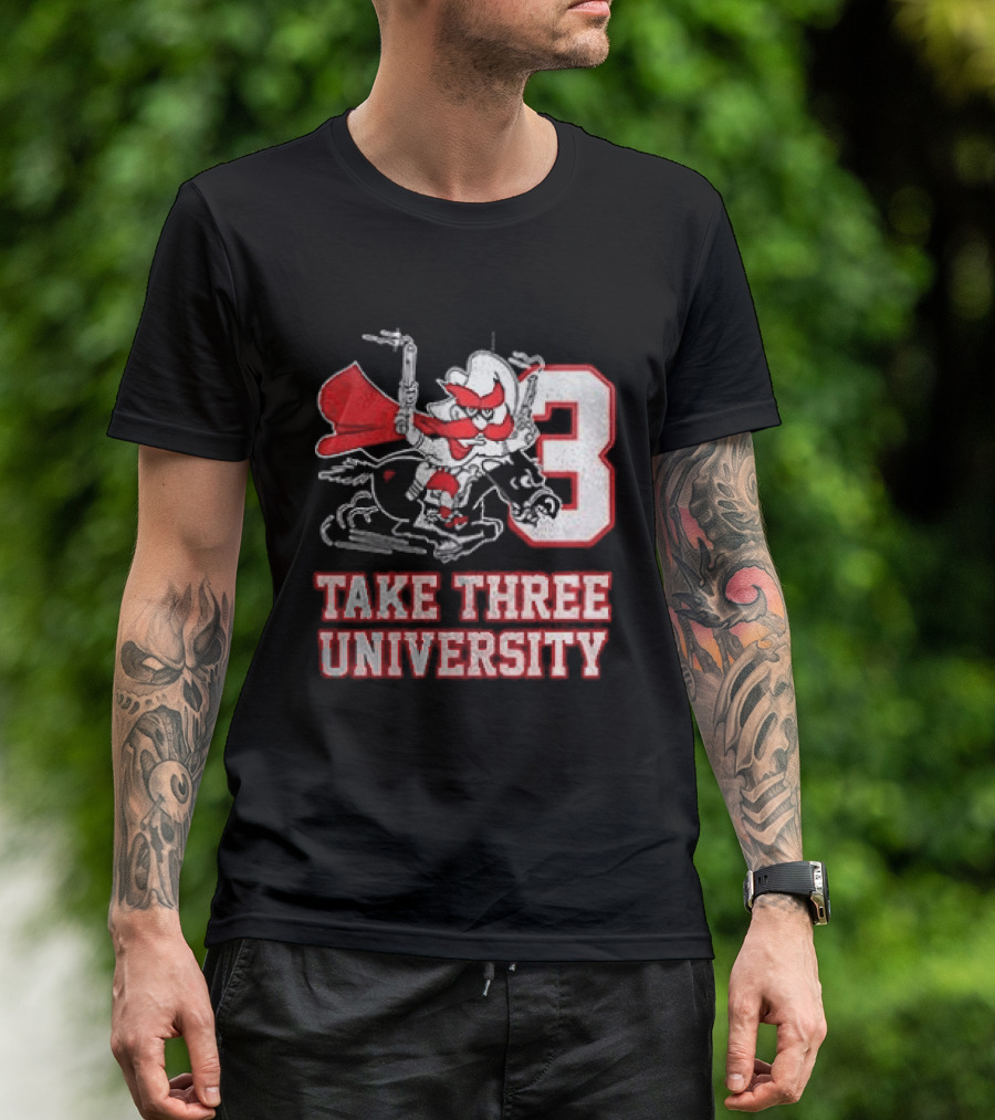 Texas Tech Red Raiders Take Three University Wreck 'Em 3 T-Shirt