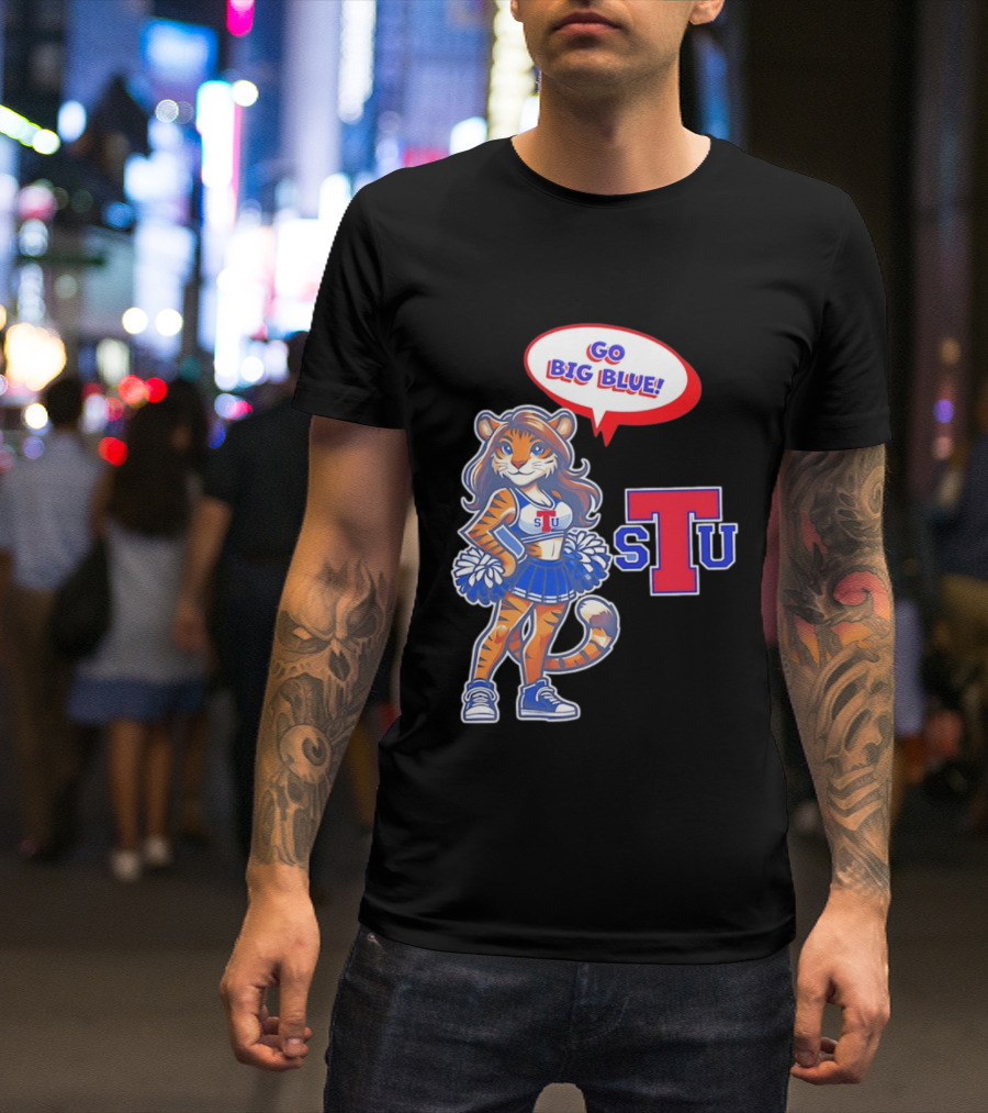 Tiger Cheerleader Go Big Blue STU T-Shirt