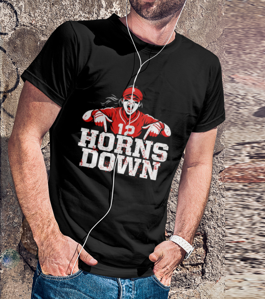 Oklahoma Sooners 12 Horns Down Girl Fan T-Shirt