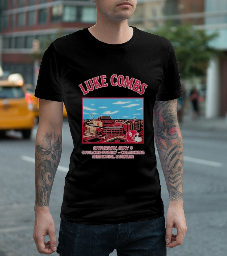 Saturday May 9 Luke Combs Gaylord Family Oklahoma Memorial Stadium 2026 Tour T-Shirt
