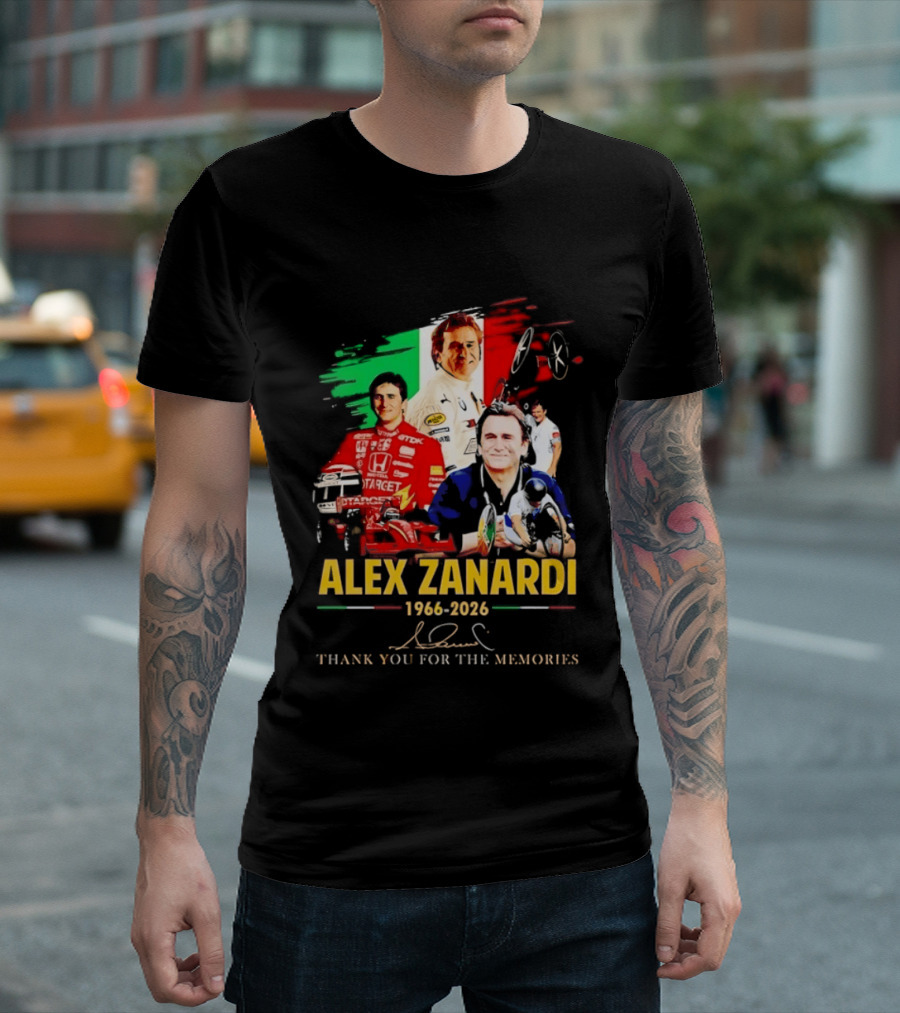 Alex Zanardi 1966 2026 Thank You For The Memories Formula One CART IndyCar T-Shirt