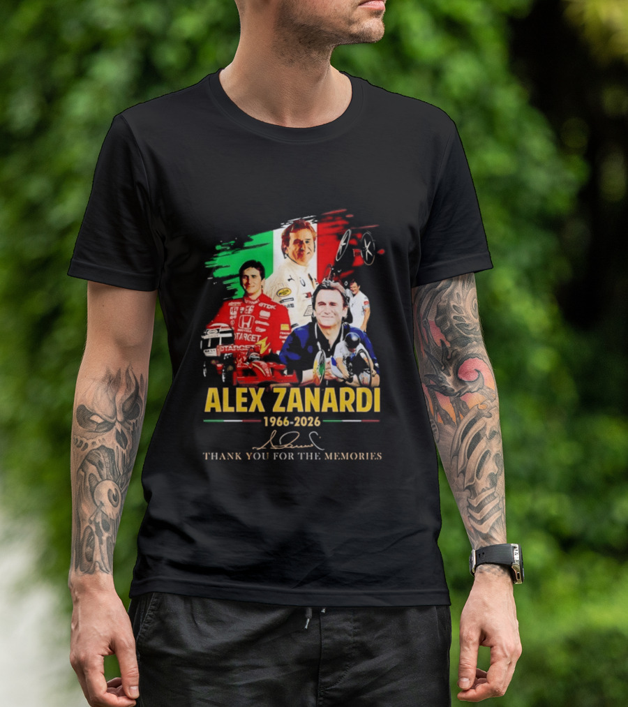 Alex Zanardi 1966 2026 Thank You For The Memories Formula One CART IndyCar T-Shirt