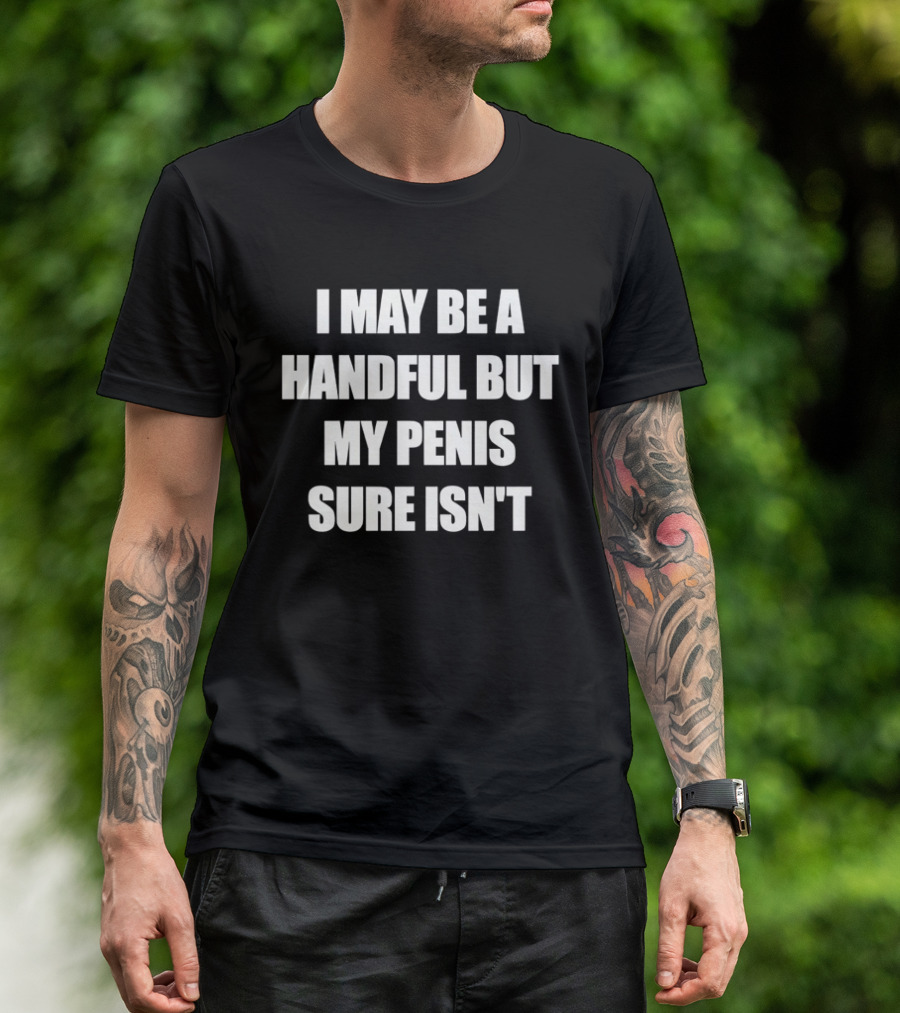 I May Be A Handful But My Penis Sure Isn't T-Shirt