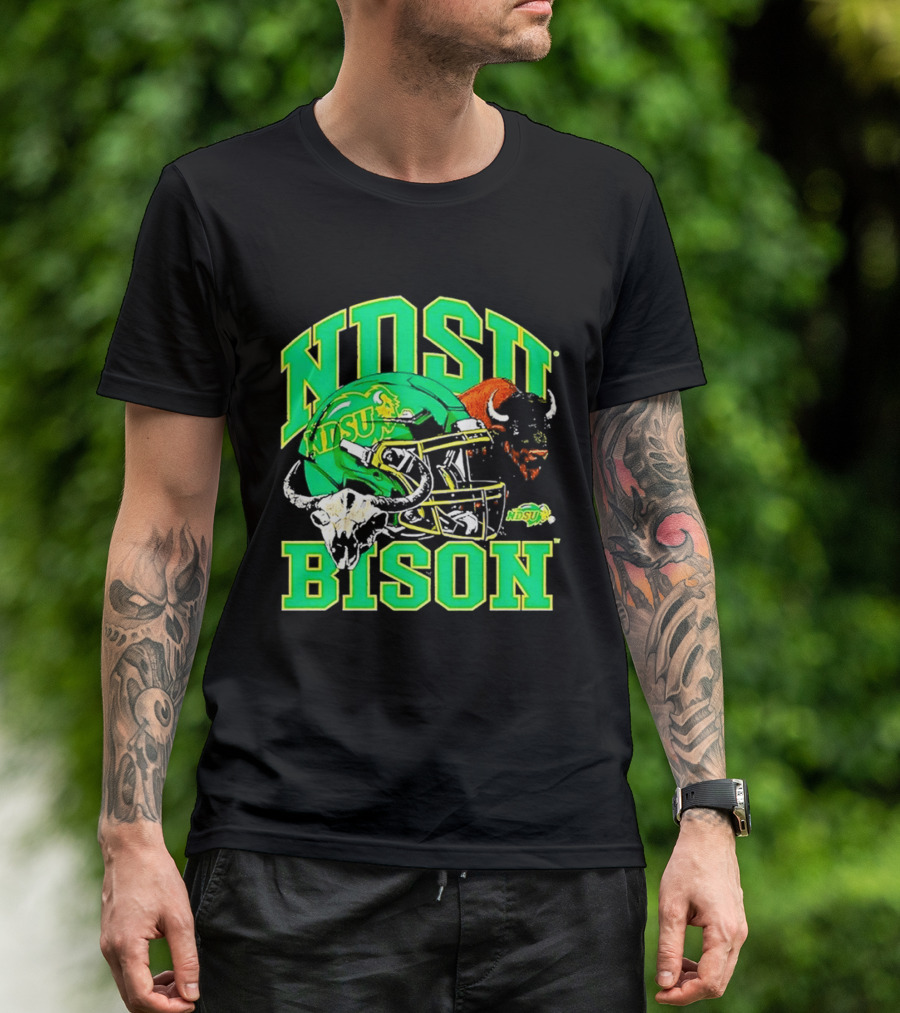 NDSU Bison Helmet Best NCAA Football Team Spirit T-Shirt