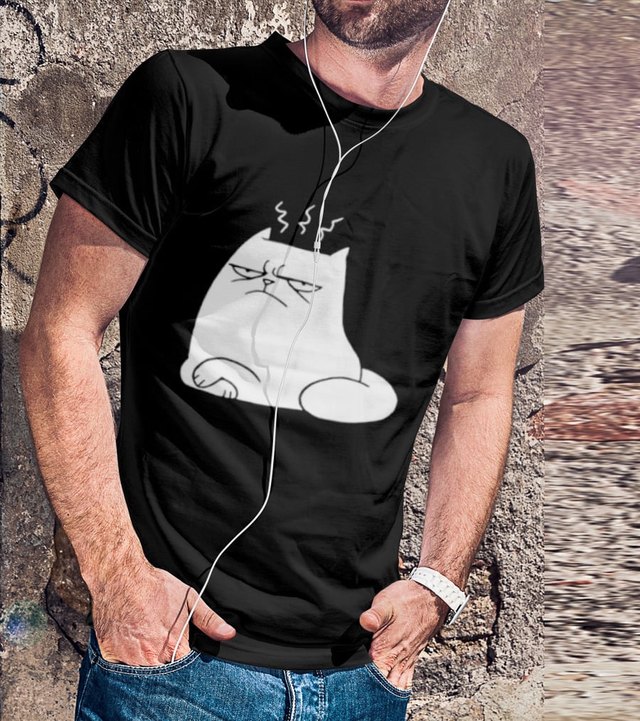 Judgement Cat Grumpy Steaming Expression T-Shirt