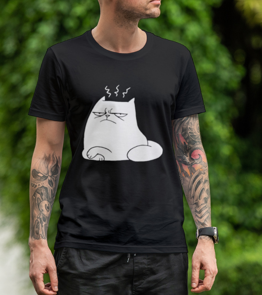 Judgement Cat Grumpy Steaming Expression T-Shirt