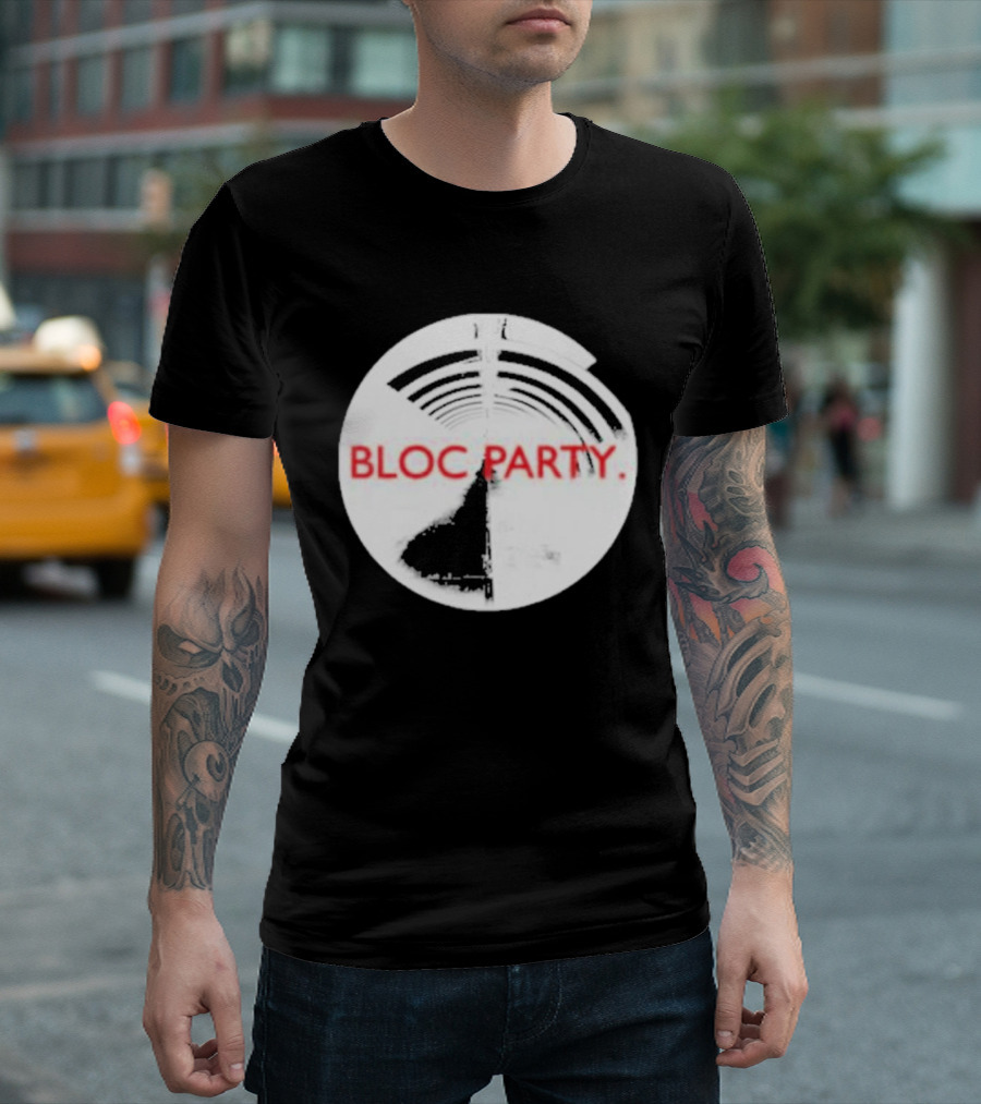 Bloc Party Anatomy Of A Brief Romance Black And White Circle T-Shirt