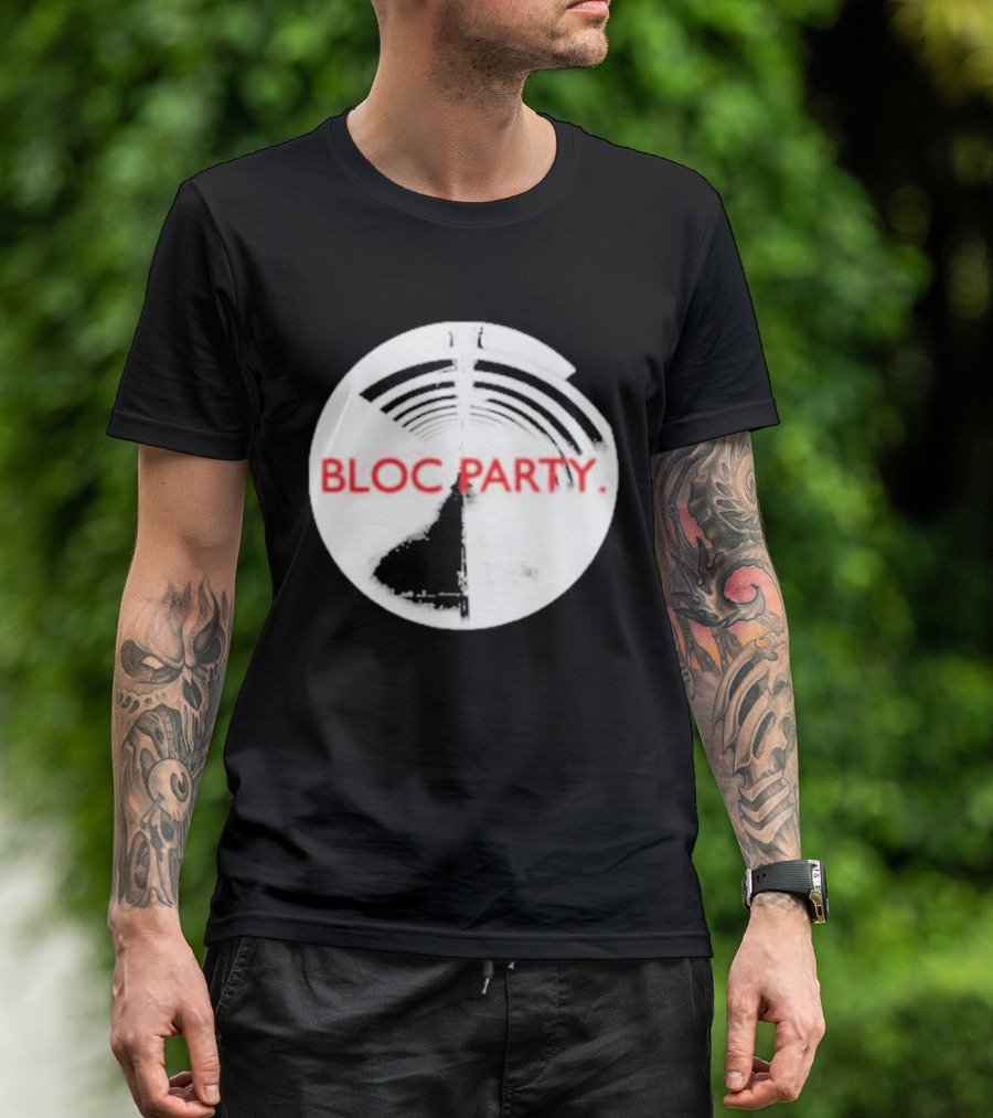 Bloc Party Anatomy Of A Brief Romance Black And White Circle T-Shirt