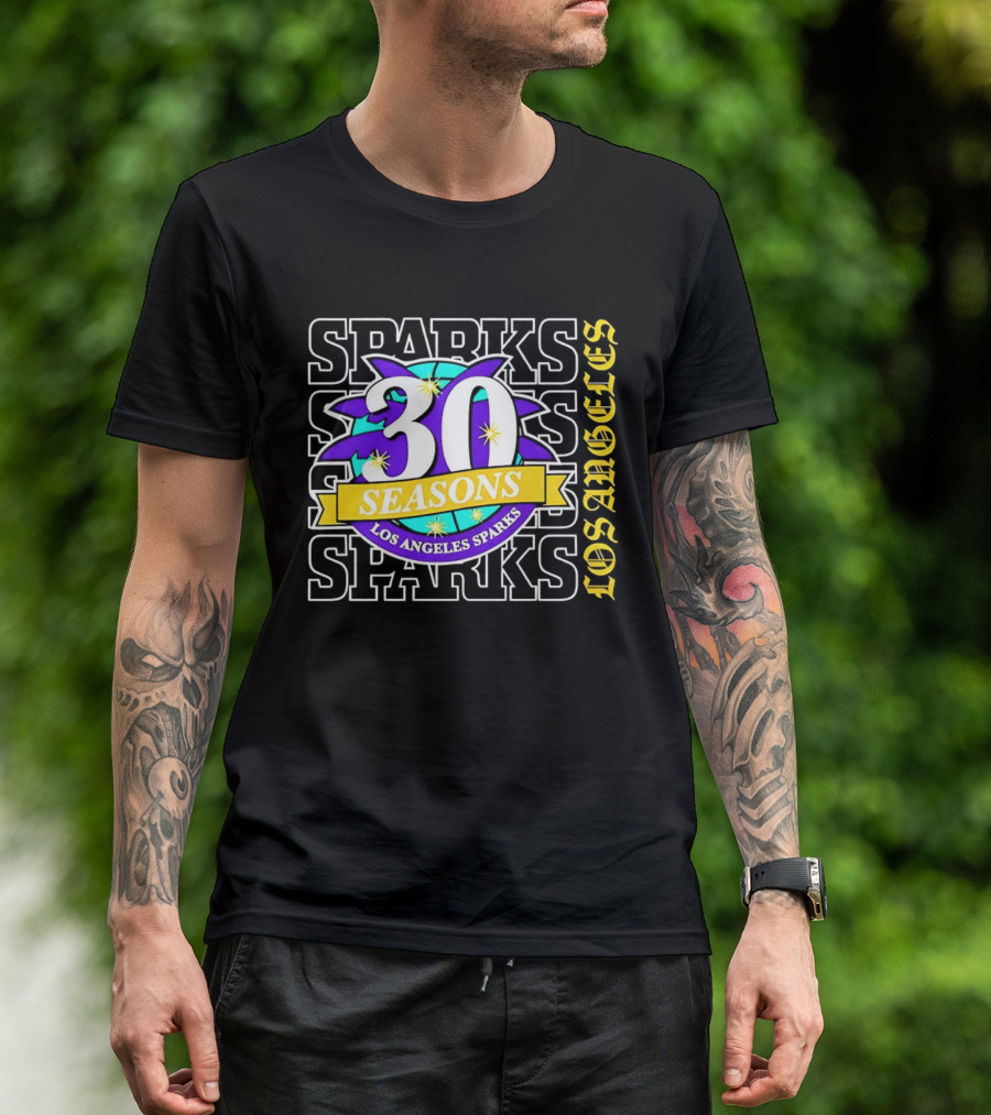 Los Angeles Sparks 30 Seasons Celebration T-Shirt
