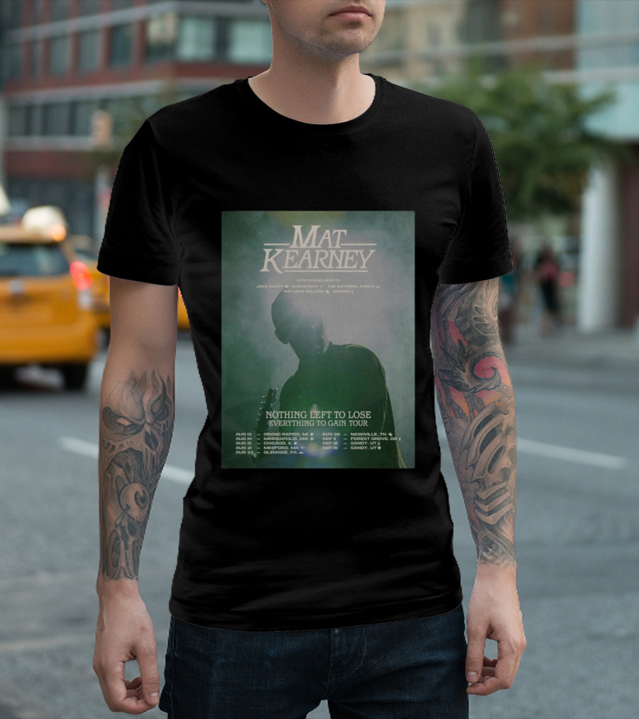 Mat Kearney Nothing Left To Lose Everything To Gain Tour August September 2026 T-Shirt