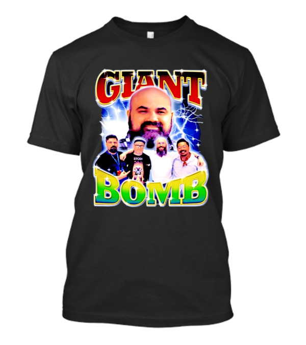 Giant Bomb Crew With Lightning Background 2026 T-Shirt
