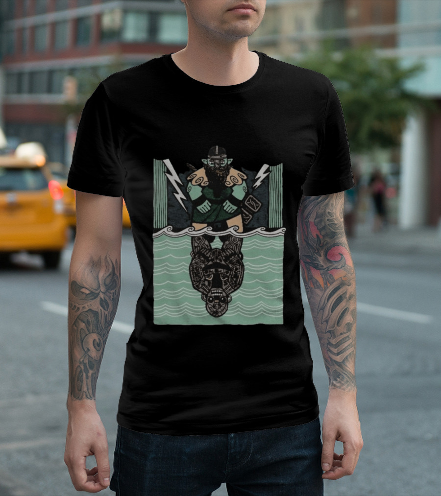 Reflections Of Tolv Norse Viking Thunder God And Mythology Reflection T-Shirt