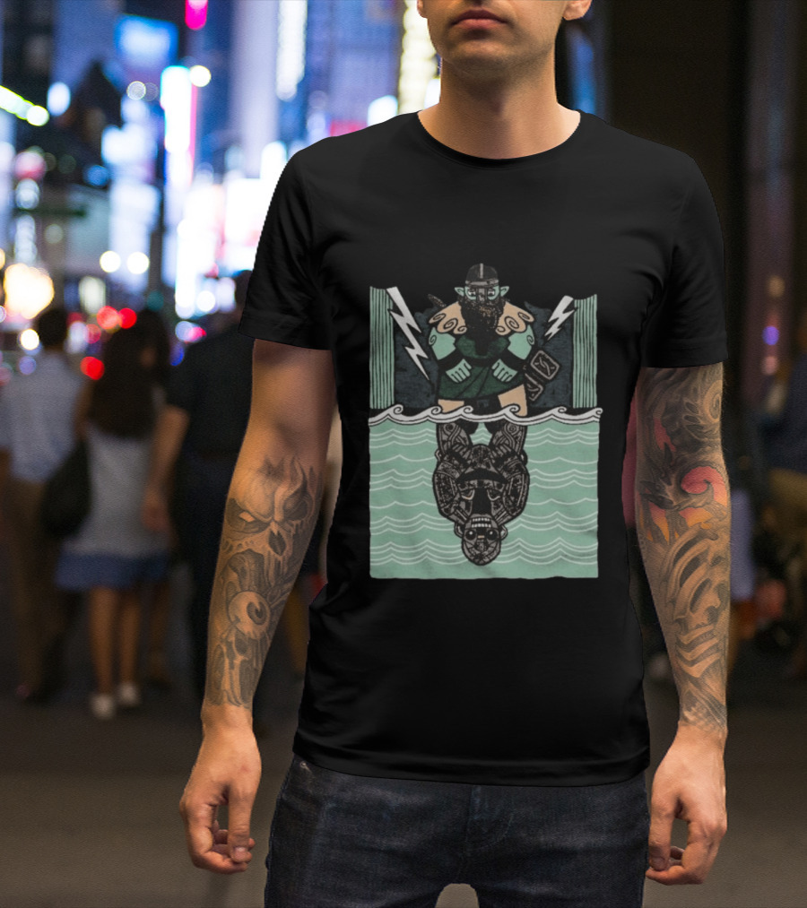 Reflections Of Tolv Norse Viking Thunder God And Mythology Reflection T-Shirt