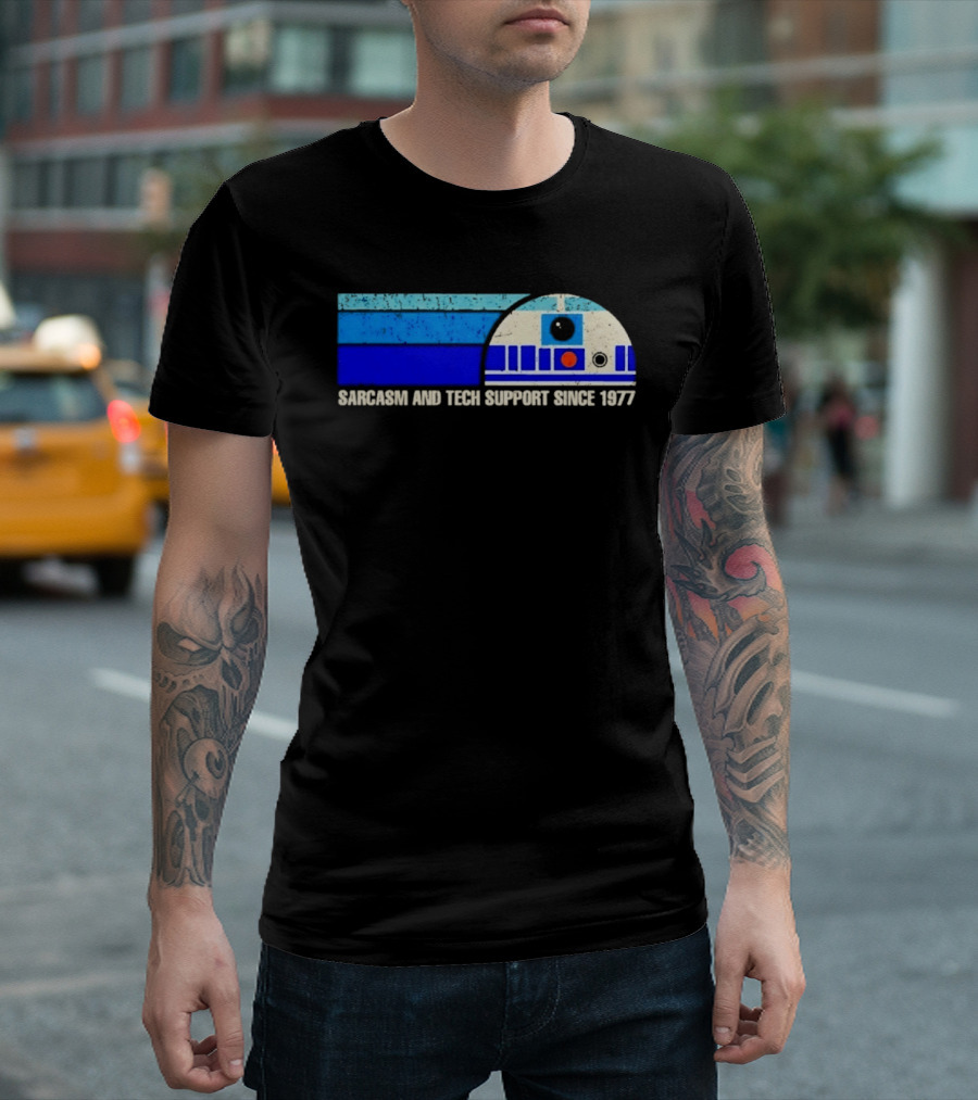 Sarcasm And Tech Support Since 1977 R2 D2 Star Wars T-Shirt