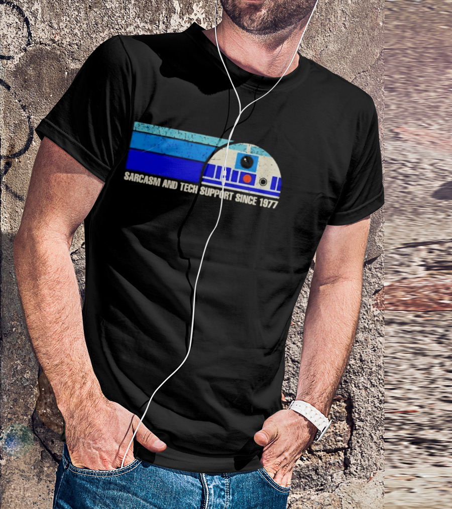 Sarcasm And Tech Support Since 1977 R2 D2 Star Wars T-Shirt