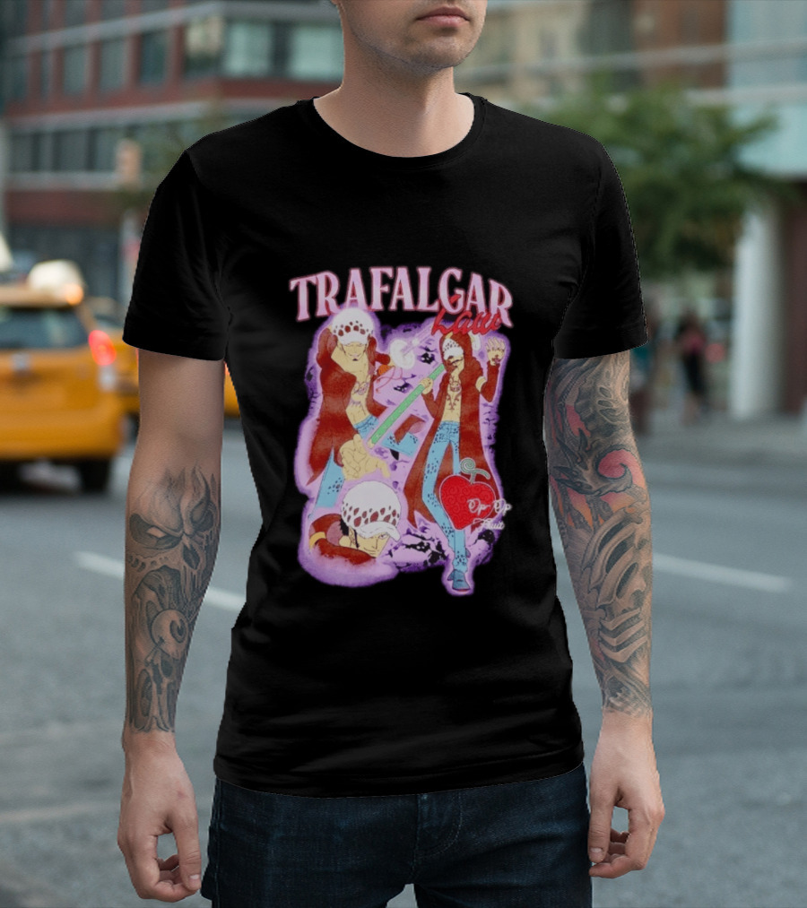 Trafalgar Law Op Op Fruit Collage Character Pose Series T-Shirt