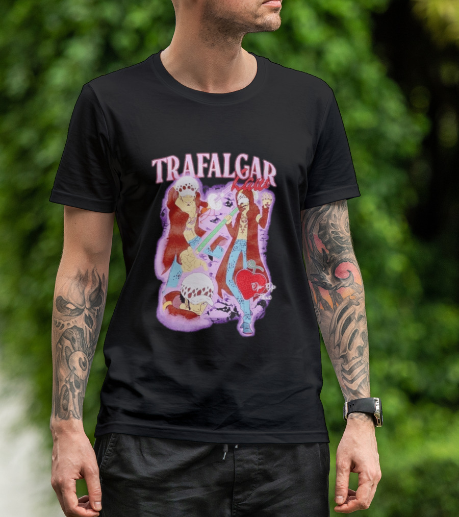 Trafalgar Law Op Op Fruit Collage Character Pose Series T-Shirt