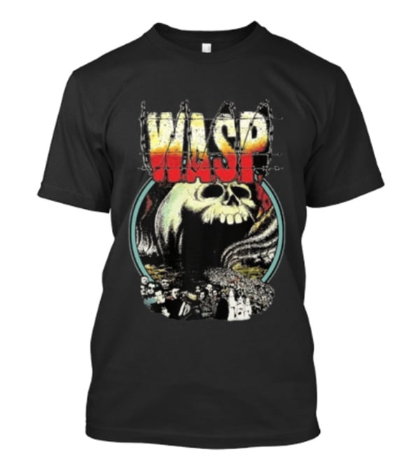 WASP The Headless Children Skull Graphic Barbed Wire T-Shirt