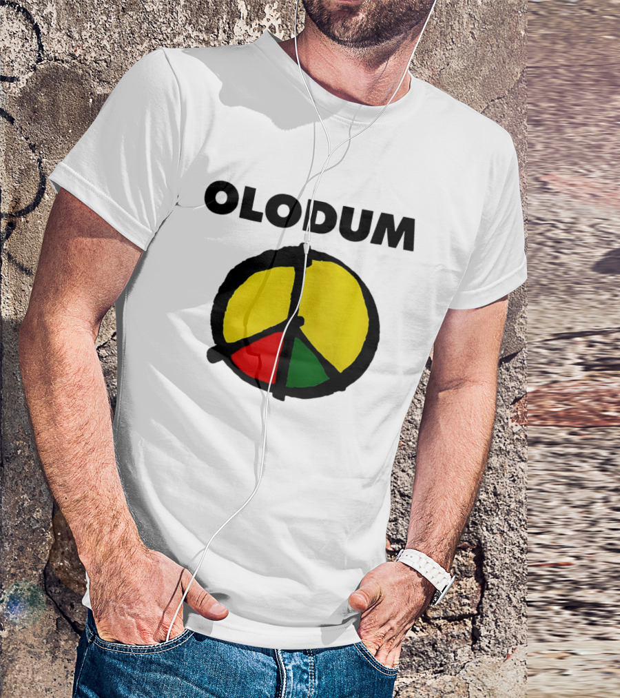 Michael Olodum Peace Symbol Red Yellow Green T-Shirt