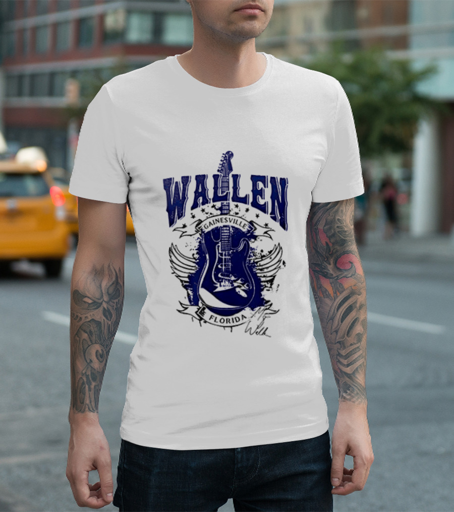Morgan Wallen Gainesville Florida Guitar Wings T-Shirt