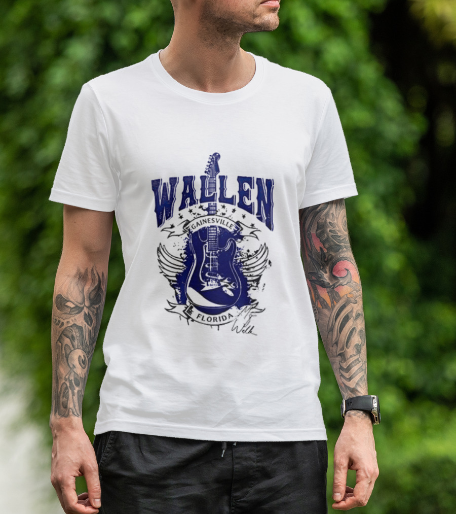 Morgan Wallen Gainesville Florida Guitar Wings T-Shirt