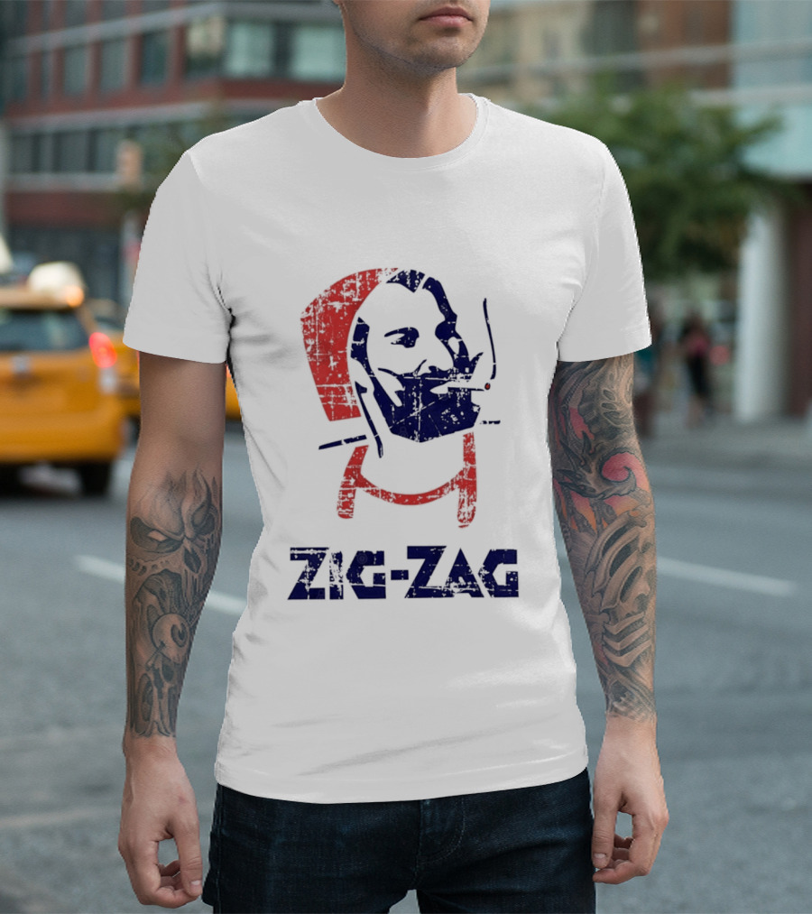 Zouave Soldier Zig Zag Smoking T-Shirt