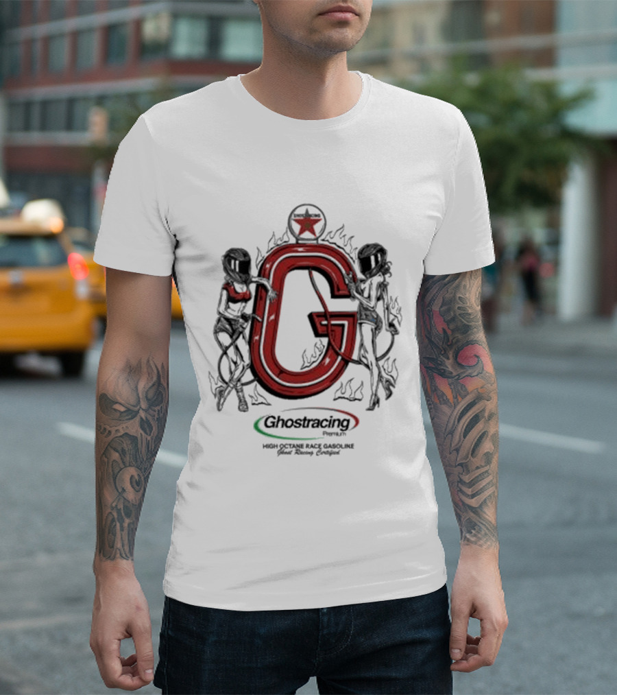 Ghost Racing High Octane Race Gasoline Pump T-Shirt