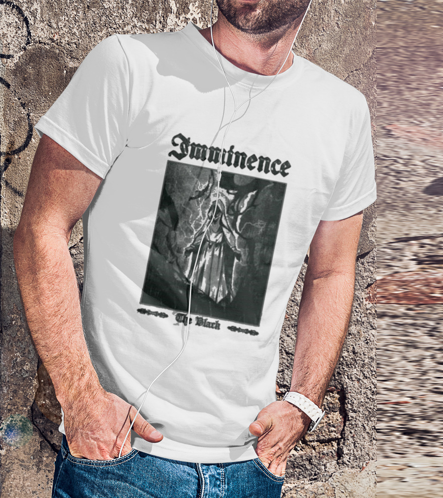 Imminence The Black Oracle Cloaked Figure With Lightning And Trees T-Shirt